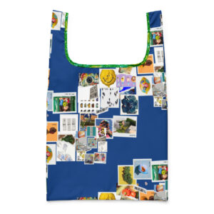 Creative Thread Blue Artistic Shopping bag