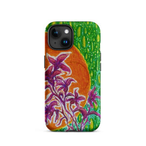 Purple Flowers and Blood Moon MagSafe® tough case for iPhone®
