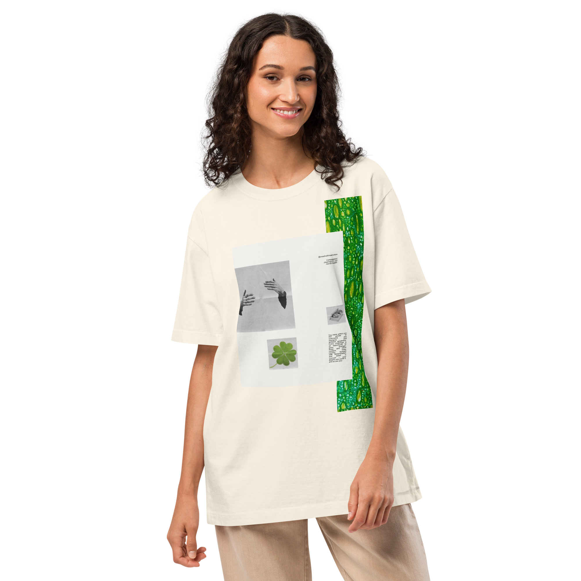 Creative Thread Abstract Style Oversized T-shirt - Image 3