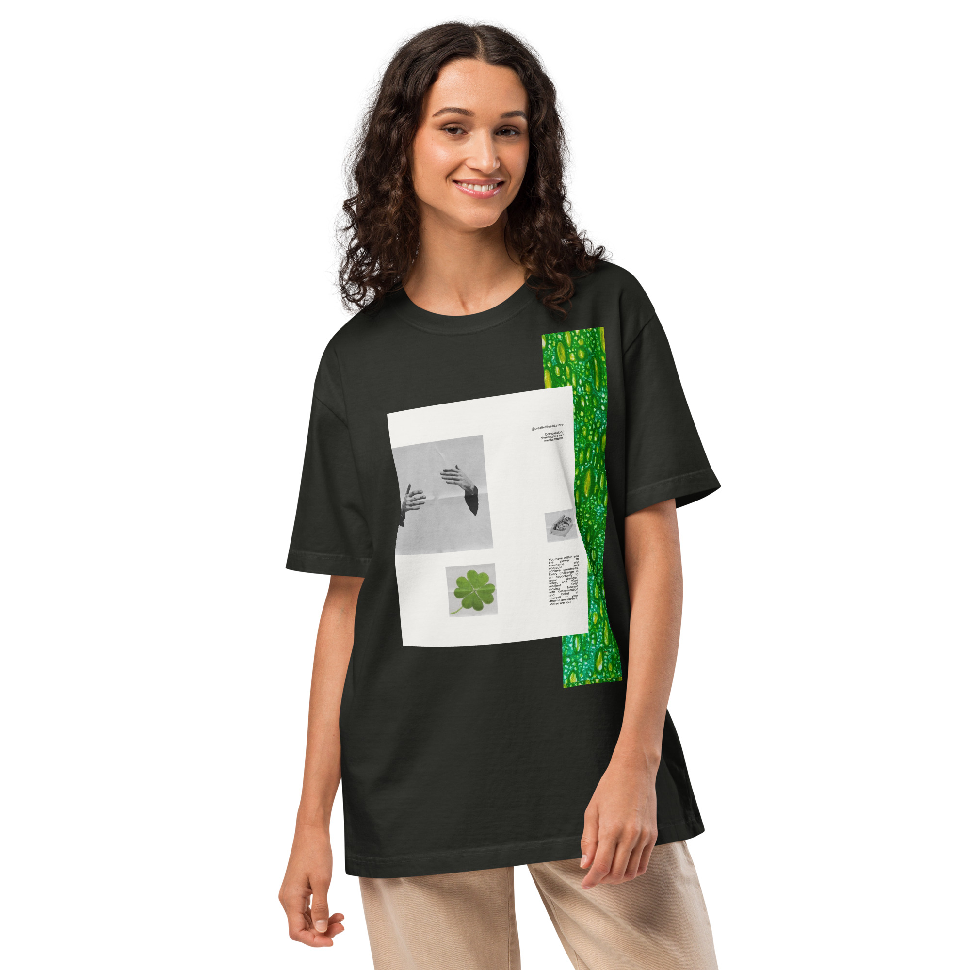 Creative Thread Abstract Style Oversized T-shirt - Image 2