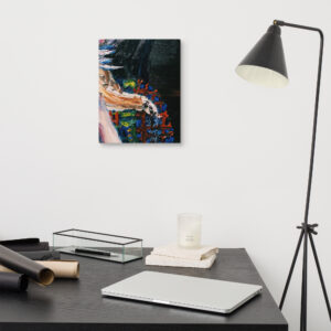 "Lady With Cat" Canvas From The JAM Collection